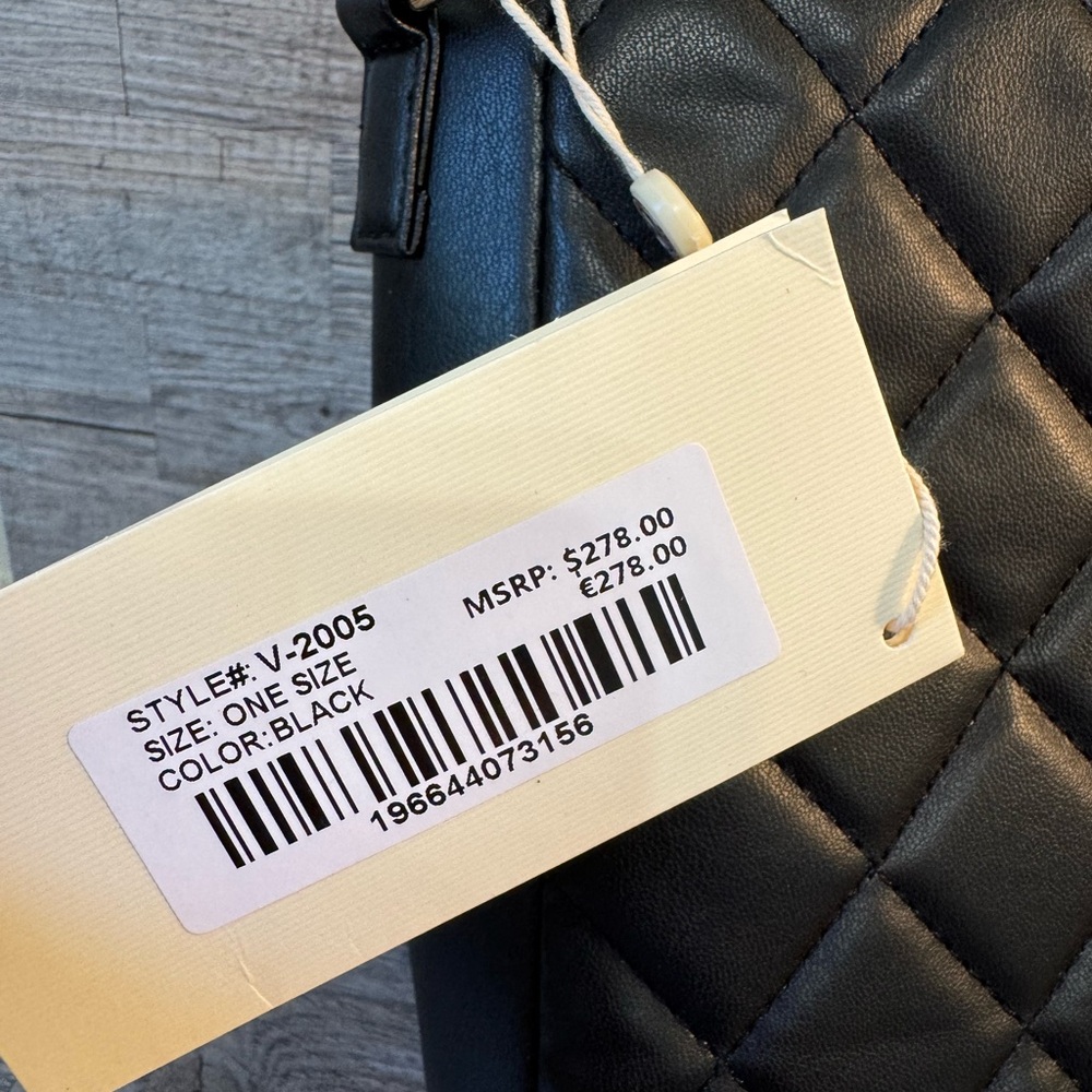 NWT Valentino Orlandi Black Quilted Crossbody Bag - Picture 5 of 8